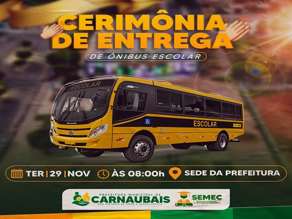 ENTREGA DE NOVO ÔNIBUS ESCOLAR